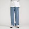 Jeans Holgados Retro Modernos Estilo Hong Kong para Hombre con Diseño de Nicho Verano 2024 Nuevos Pantalones de Pierna Ancha y Recta