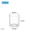 Taza de Vela de Aromaterapia Transparente para Casas de Huéspedes y Hoteles, Portavelas de Vidrio para Mejorar el Ambiente, Herramientas para Velas DIY, Taza de Vidrio Recta, Taza Vacía