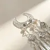 Clipe de Joia Prateado Broche Étnico Grampo de Cabelo com Borla de Meia-Lua Estilo Antigo Acessórios de Decoração para Fotografia de Viagem Feminina Roupas Étnicas Miao
