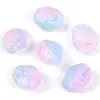 Nuevas Cuentas de Vidrio Imitación Concha Tridimensional Doble Cara con Agujeros Horizontales Translúcidos para Pulseras, Collares y Accesorios de Joyería DIY