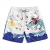 Pantalones de Playa para Hombre Secado Rápido Sueltos Dibujos Animados 3D Talla Grande Pantalones de Playa Ropa de Pareja Pantalones Cortos Estampados de Cinco Puntos Venta Directa de Fábrica