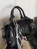 Bolso de Mano Retro de Moda Tendencia Estilo Coreano Bolso Boston Almohada con Alto Valor Estético, Bolso Cruzado Simple y Único para el Día a Día