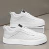 Zapatos Nuevos de Primavera 2024 para Hombre Suela Suave Transpirables Zapatos de Tablero para Hombre Zapatos Casuales de Cuero Deportivos Impermeables Zapatos Blancos de Moda para Hombre