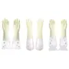 Guantes de PVC para Tareas Domésticas, para Lavar Platos, con Mangas Forradas de Felpa, Antideslizantes, Duraderos, Engrosados, Impermeables, Guantes de Látex para Mujer
