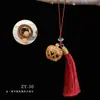Sándalo Verde Talla Fruta Ping An Calado Colgante Bolsita Accesorios DIY Cadena de Teléfono Llavero Colgante Regalo para Pareja