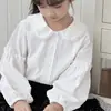 Camisa de Otoño para Niñas Blanca Algodón Puro 2026 Nuevo Estilo Camisa para Niños Tops Primavera y Otoño Ropa para Niñas