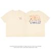Camiseta de Design Nicho Estilo Street Hip-Hop Estampada Manga Curta Masculina e Feminina Tops de Verão Tendência Casual Casal Camiseta Algodão Puro