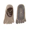 Calcetines de yoga para mujer, estampado de leopardo, diseño de cinco dedos, calcetines profesionales para Pilates, calcetines antideslizantes, calcetines para deportes de interior, con tiras y diseño de punta abierta