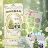 Nuevas pegatinas luminosas Sanrio Jenga 3D en relieve para decoración de escenas, pegatinas decorativas de dibujos animados de cristal tridimensional para cuadernos