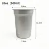 Copo de Alumínio 9oz Copo de Café Copo para Bebida Fria Copo de Alumínio de Grau Alimentício com Borda Enrolada e Padrão de Logotipo Personalizado Copo de Alumínio de Grau Alimentício
