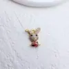 Pingente Único de Coelho com Zircônia Micro-Pavimentada Dourada Revestido de Cobre Acessórios para Joias DIY Material Artesanal Pingente Pulseira Brincos