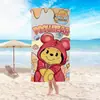 Toalha de Praia do Ursinho Pooh Impressão Digital em Lado Único Toalha de Banho Fibra Ultra Fina Espessada Absorvente de Água Toalha Impressa Digitalmente