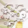 Nova Celebri da Internet Laço Vazado Joias para Unhas Estrela Lua Vintage Pérola Liga de Metal Decoração de Unhas Acessórios Adesivo
