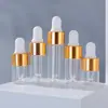 Atacado Frasco de Óleo Essencial Marrom Frasco com Dispenser de Vidro Frasco Transparente para Loção Tampa Branca Frasco de Óleo Essencial Marrom 5ml