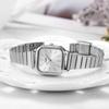 Reloj de pulsera cuadrado de aleación acero bambú oruga para mujer viento frío simple esfera pequeña estudiante cuarzo al por mayor
