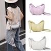 Bolso 2024 para Mujer Verano Bandolera Hombro Axila Bolso Cuerno Bolso Dumpling Nuevo Satén Chino Cuero Genuino Nicho Combinable Bolso para Mujer