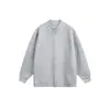 ANSWER ME suéter com padrão ondulado simples e elegante retrô, cardigã com zíper unissex, malha outono/inverno, M72