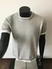 Camiseta de manga corta tipo dos piezas transfronteriza para hombre, nuevo modelo verano 2026, cuello redondo, peso pesado, corte holgado, top de moda estilo 'old money'
