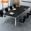 Mesa de Conferência Mesa Longa Mesa Simples de Treinamento Bancada de Sala de Reunião Negociação Combinação de Mesa Longa e Cadeiras Mesa de Escritório Moderna