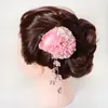 Acessórios de Cabelo Estilo Japonês São Sucessos de Venda Além das Fronteiras, Acessórios de Flor de Seda Hanfu Estilo Antigo, Faixas de Cabelo com Franjas Feitas à Mão, Grampos de Cabelo Kimono Estilo Japonês