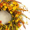 Corona de margaritas de otoño simulada transfronteriza nueva 50CM decoración de puerta anillo de ratán decoración de pared accesorios de fotografía de pared flores artificiales