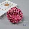 Flor de crisântemo artificial rica tecido de seda flor artificial material artesanal adereços de fotografia guirlanda adorno de cabeça com flor lasanha flor grande
