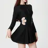 Nuevo Traje de Baño Cruzado para Mujer 2026 con Diseño Floral Hueco, Estilo Falda de una Pieza, Cubre Abdomen, Adelgazante, de Manga Larga, para Aguas Termales y Vacaciones en la Playa