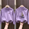 Camiseta Interior Térmica Cepillada de Manga Larga con Cuello Medio-Alto, Estilo Nuevo Otoño/Invierno 2026 para Niños Medianos y Mayores, Camiseta Base Estampada