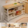 Estante de Almacenamiento para Cocina, Mesa Multifuncional de Piso de Múltiples Niveles para el Hogar, Ultra Estrecha, Mesa de Trabajo, Gabinete de Almacenamiento, Gabinete Lateral Estrecho