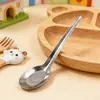 Cuchara de acero inoxidable para uso doméstico, cuchara de mesa, cuchara sopera de fondo plano, cuchara de postre, vajilla de restaurante, cuchara sopera para niños