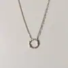 XL85 Versión coreana de plata de ley S925 europea y americana anillo irregular collar mujer ins moda Viento frío neto joyería transfronteriza