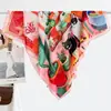 Estilo chino estilo pintura al óleo camelia moderno gasa 90 pañuelo cuadrado grande bufanda de seda para mujer bufanda de primavera y otoño con temperamento para combinar con camisa chal