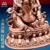 Cobre Púrpura Zangcun "Deuses da Riqueza das Cinco Direções por Cor e Sobrenome" Uso Doméstico Interno "Deuses da Riqueza Amarelo Preto Vermelho Verde Branco" Ornamento de Estátua de Buda de Cobre