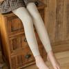 Leggings de veludo de uma peça para meninas, forradas de lã, espessadas, outono e inverno, meias-calças grandes com listras verticais para crianças, casaco fino de veludo para bebês, estilo ocidental