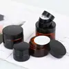 Pote de Vidro Marrom Selado Frasco para Embalagem de Cosméticos Frasco para Creme Frasco à Prova de Luz Frasco para Produto de Cuidados com a Pele Frasco para Creme para Olhos Frasco para Creme Facial