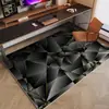Alfombra para Habitación de E-Sports Transfronteriza de Terciopelo de Cristal Estilo Tecnología 3D Alfombra para Sala de Estar Alfombra para Suelo de Silla Giratoria de Dormitorio Alfombra Insonorizada y Resistente a Manchas