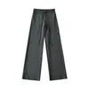 Pantalones casuales de estilo europeo y americano para yoga, fitness y cintura delgada, pantalones rectos holgados de verano, pantalones de pierna ancha estilo perezoso para casa, hasta el suelo