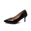 Tacones Altos, Tacones de Aguja, 2025 Nuevo Otoño Negro Suela Roja Punta Fina Tacones de Aguja Bajos, Tacones Altos de Una Pierna