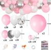 Nuevo paquete de globos con guirnalda de color rosa y blanco para niña, ideal para cumpleaños, baby shower, celebración de bodas