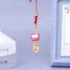 Colgante para Teléfono Gato de la Suerte Cerámico Estilo Chino Gato de la Fortuna Cadena para Teléfono Amuleto de la Suerte Colgante Pequeño Llavero Creativo Correa
