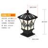 Farol de Coluna Solar Casa Retro Luz Externa Coluna de Porta de Pátio Luz de Parede para Paisagismo de Quintal Farol de Porta Luz Vermelha