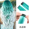 Extensiones de Cabello de Color de una Pieza con Clip con Hilos Dorados y Plateados, Extensiones de Cabello Teñidas que Cuelgan de la Oreja, Cabello Largo Lacio, Pelucas de Fibra de Alta Temperatura