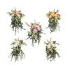 Decoraciones de Flores de Dalia para Primavera y Verano, Adornos Artificiales de Rosa en Forma de Lágrima, Colgantes de Pared para Decoración del Hogar, Decoraciones de Pared