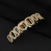 Ebay Amazon Más Vendido Hip-Hop Dorado Diamante Brillante Rapper de Hip-Hop Accesorios Decorativos de Parrilla de Ocho Dientes