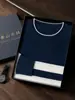 Nuevo Suéter de Cachemira Rayado de Cuello Redondo para Hombre Otoño e Invierno, Suéter Base de Punto Color Bloque Casual a la Moda, Ropa Interior Sencilla