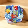 Imán de Refrigerador de Ciudad Goma Suave Pegatina Magnética de Monumento Pegatina Magnética de Souvenir Turístico LOGOTIPO Personalizable Stock de Fábrica Venta al por Mayor