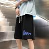 Pantalones de cinco puntos de marca de moda de verano, estilo urbano americano, para adolescentes, pantalones cortos deportivos casuales con letras para hombres