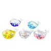 Chaveiro de Baleia Oceânica de Acrílico com Óleo de Quicksand Pingente de Mochila Ornamento Lindo Luminoso Presente Atacado