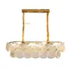 Lustre de Vidro Vintage de Luxo Leve Estilo Francês, Luminária de Sala de Estar, Design Criativo Artístico Minimalista Moderno Nórdico, Luminária Elegante