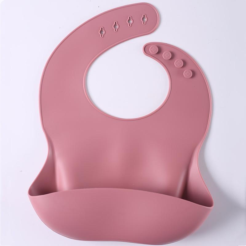 硅胶围兜婴儿饭兜 防水食品级吃饭硅胶围嘴 婴儿硅胶口水兜防脏